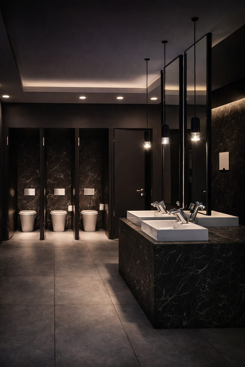 Commercial restroom design project