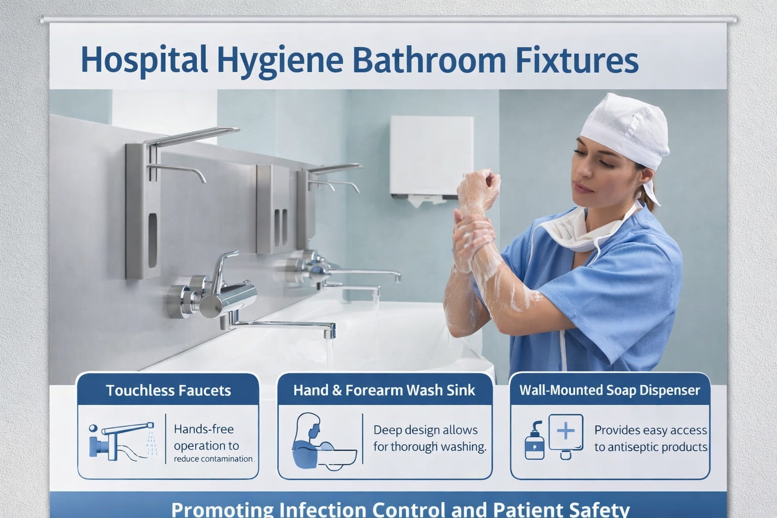 Hospital hygiene bathroom fixtures