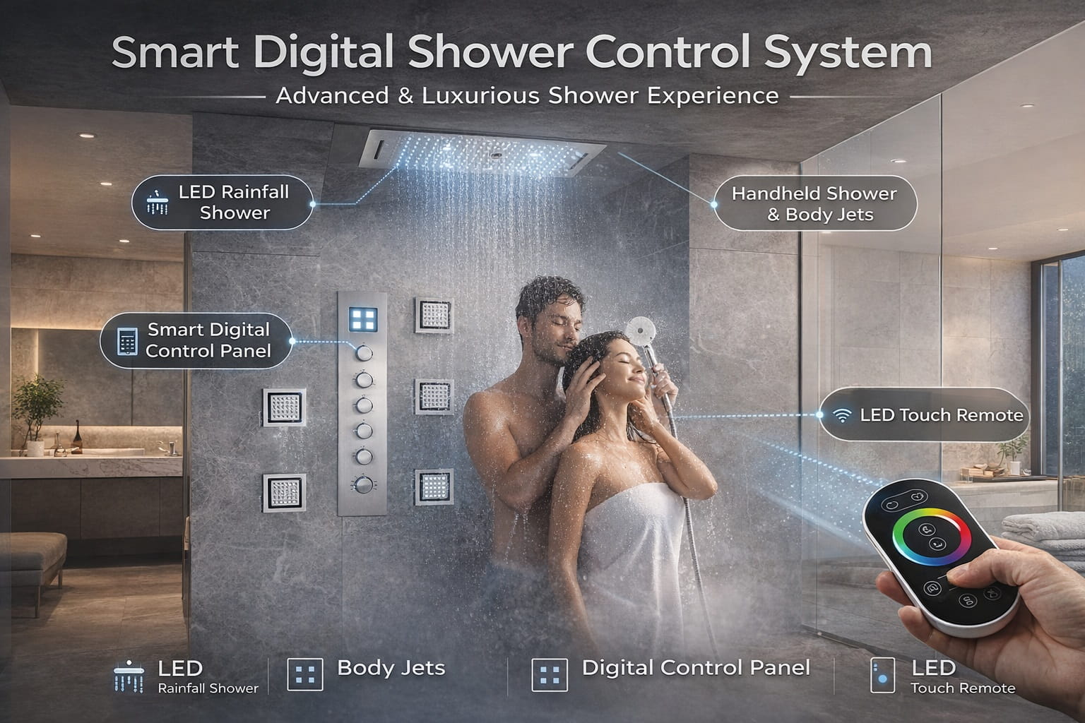 Smart digital shower control system