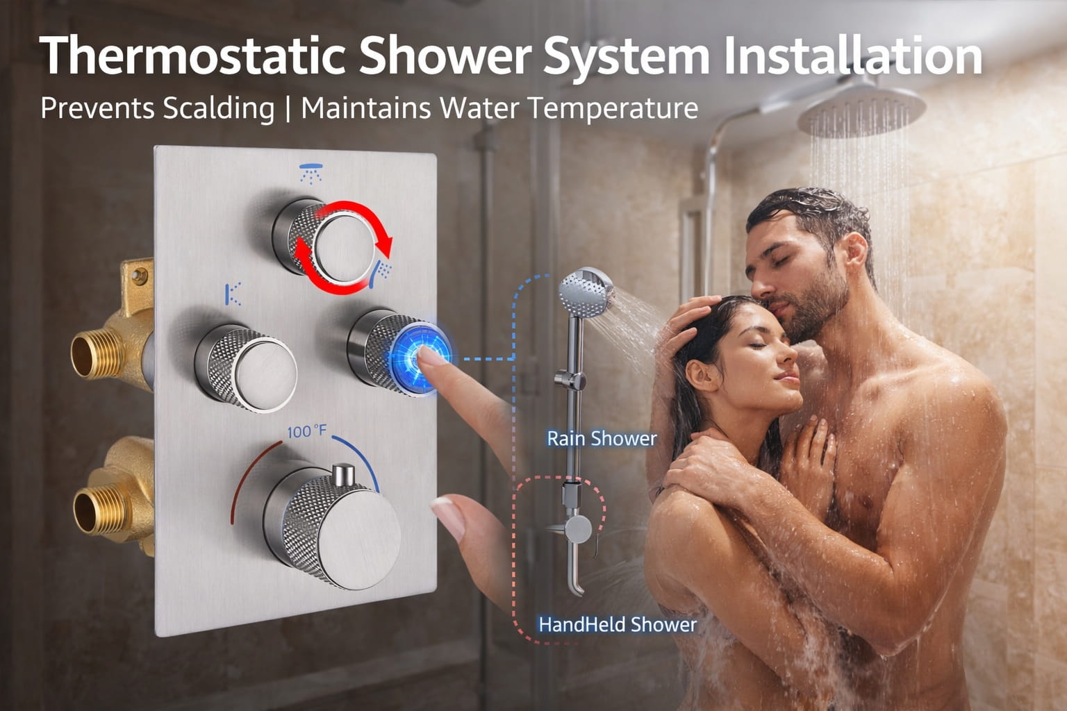 Thermostatic shower system installation