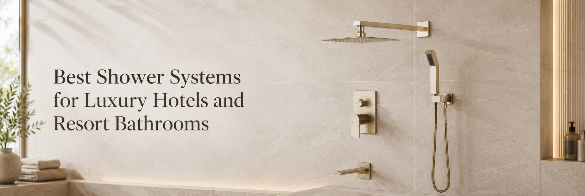 Best Shower Systems for Luxury Hotels and Resort Bathrooms blog banner